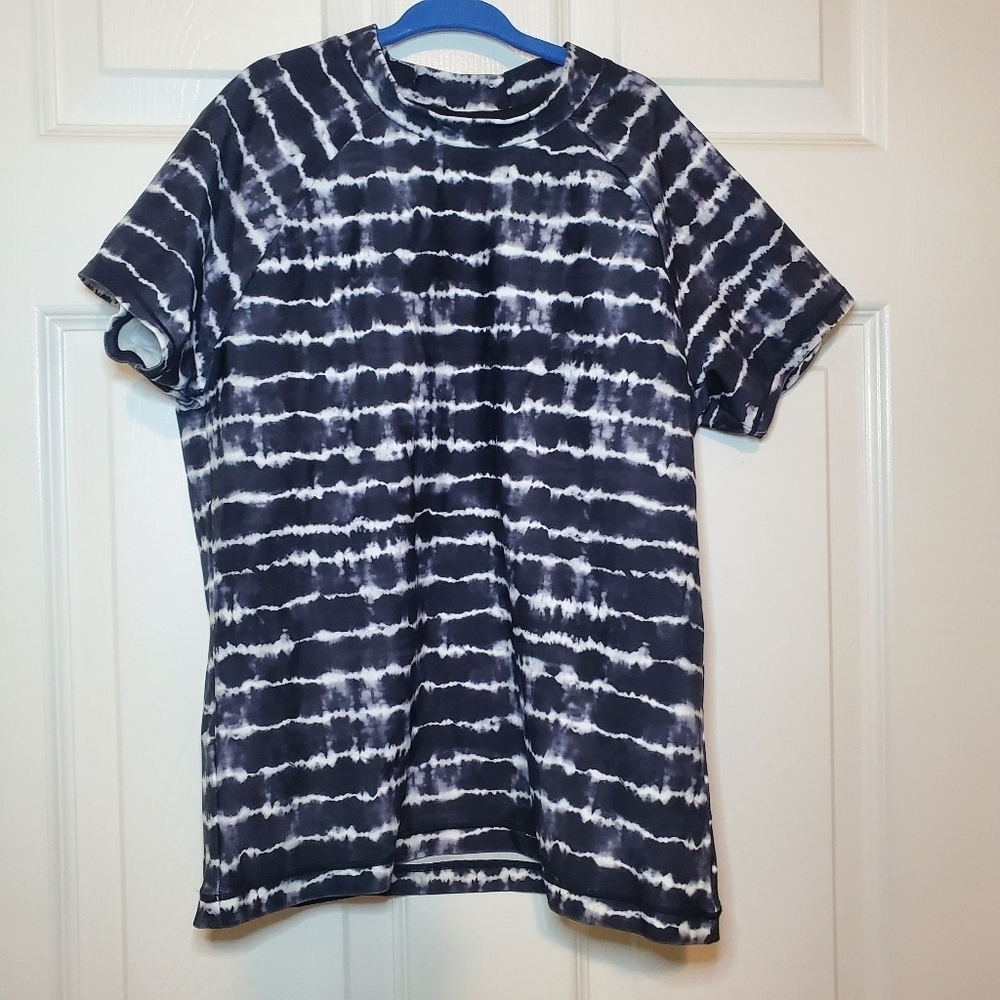 Athleta Girl mock neck rashguard - Sz XL Tie Dye